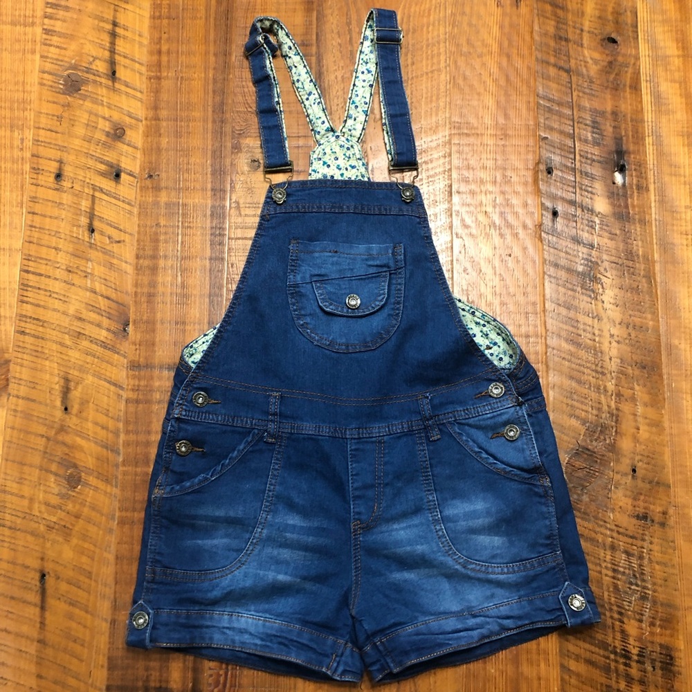 Gran Oriente Denim Overall Shorts Juniors, Size Large